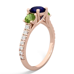 Sapphire Pave Trellis 14K Rose Gold ring R5500