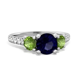 Sapphire Pave Trellis 14K White Gold ring R5500