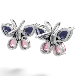 Sapphire Butterfly 14K White Gold earrings E2215