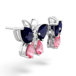 Sapphire Butterfly 14K White Gold earrings E2215