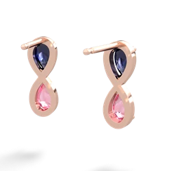 Sapphire Infinity 14K Rose Gold earrings E5050