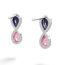 Sapphire Infinity 14K White Gold earrings E5050