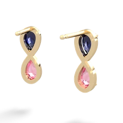 Sapphire Infinity 14K Yellow Gold earrings E5050