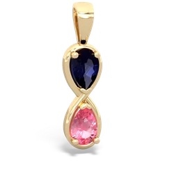 Sapphire Infinity 14K Yellow Gold pendant P5050