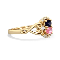 Sapphire Love Nest 14K Yellow Gold ring R5860