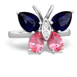 Sapphire Butterfly 14K White Gold ring R2215