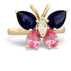 Sapphire Butterfly 14K Yellow Gold ring R2215