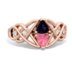 Sapphire Keepsake Celtic Knot 14K Rose Gold ring R5300