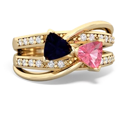 Sapphire Bowtie 14K Yellow Gold ring R2360