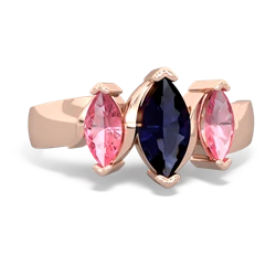 Sapphire Three Peeks 14K Rose Gold ring R2433