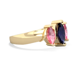 Sapphire Three Peeks 14K Yellow Gold ring R2433