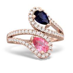 Sapphire Diamond Dazzler 14K Rose Gold ring R3000