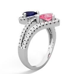 Sapphire Diamond Dazzler 14K White Gold ring R3000