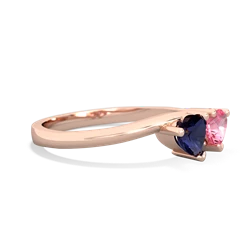 Sapphire Sweethearts 14K Rose Gold ring R5260