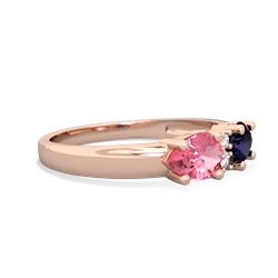 Sapphire Pear Bowtie 14K Rose Gold ring R0865