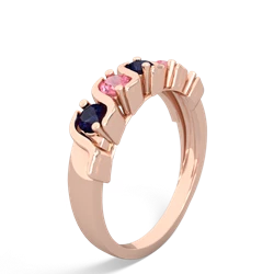 Sapphire Anniversary Band 14K Rose Gold ring R2089