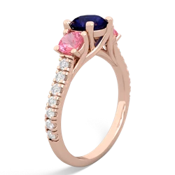 Sapphire Pave Trellis 14K Rose Gold ring R5500