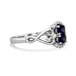 Sapphire Love Nest 14K White Gold ring R5860