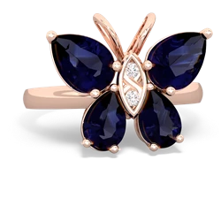 Sapphire Butterfly 14K Rose Gold ring R2215