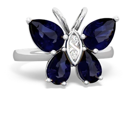 Sapphire Butterfly 14K White Gold ring R2215