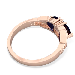 Sapphire Celtic Knot Double Heart 14K Rose Gold ring R5040