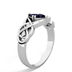 Sapphire Keepsake Celtic Knot 14K White Gold ring R5300