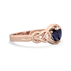 Sapphire Celtic Love Knot 14K Rose Gold ring R5420