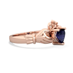 Sapphire Claddagh 14K Rose Gold ring R2370