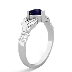 Sapphire Claddagh 14K White Gold ring R2370