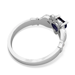 Sapphire Claddagh 14K White Gold ring R2370