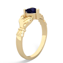 Sapphire Claddagh 14K Yellow Gold ring R2370