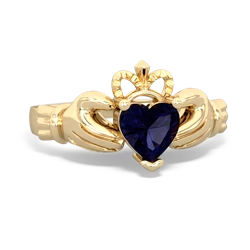 Sapphire Claddagh 14K Yellow Gold ring R2370