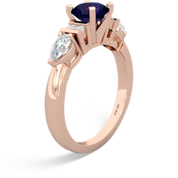 Thumbnail for Sapphire Engagement 14K Rose Gold ring R2002 - side view
