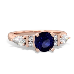 Thumbnail for Sapphire Engagement 14K Rose Gold ring R2002 - top view