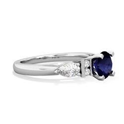 Thumbnail for Sapphire Engagement 14K White Gold ring R2002 - side view