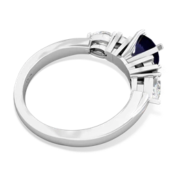 Thumbnail for Sapphire Engagement 14K White Gold ring R2002 - top view