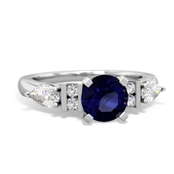 Thumbnail for Sapphire Engagement 14K White Gold ring R2002 - front view