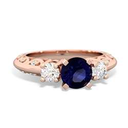 Thumbnail for Sapphire Art Deco 14K Rose Gold ring R2003 - front view