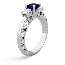 Thumbnail for Sapphire Art Deco 14K White Gold ring R2003 - side view