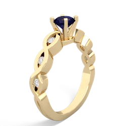 Thumbnail for Sapphire Infinity Engagement 14K Yellow Gold ring R26315RD - side view
