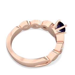 Sapphire Infinity 5Mm Round Engagement 14K Rose Gold ring R26315RD