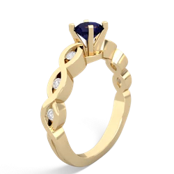 Sapphire Infinity 5Mm Round Engagement 14K Yellow Gold ring R26315RD