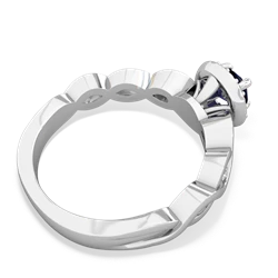 Sapphire Infinity Halo Engagement 14K White Gold ring R26315RH