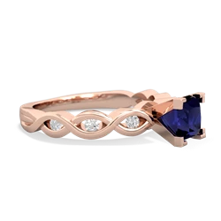 Sapphire Infinity 5Mm Square Engagement 14K Rose Gold ring R26315SQ