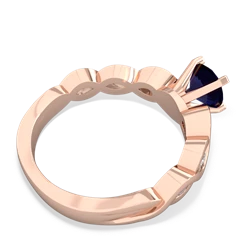 Sapphire Infinity 6Mm Round Engagement 14K Rose Gold ring R26316RD