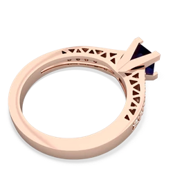 Thumbnail for Sapphire Art Deco 14K Rose Gold ring R26355SQ - front view