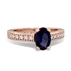 Thumbnail for Sapphire Art Deco 14K Rose Gold ring R26357VL - top view