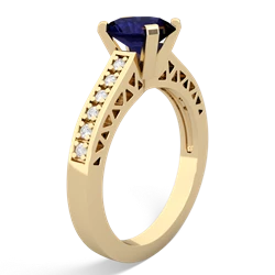 Thumbnail for Sapphire Art Deco 14K Yellow Gold ring R26358VL - side view