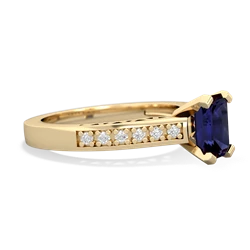 Sapphire Art Deco Engagement 7X5mm Emerald-Cut 14K Yellow Gold ring R26357EM