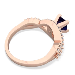 Thumbnail for Sapphire Diamond Twist 14K Rose Gold ring R26405SQ - front view